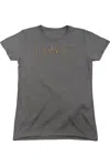 Gildan The Hobbit Distressed Logo Short Sleeve Womens Tee / T-shirt In Pink
