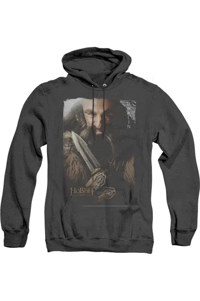 Gildan The Hobbit Dwalin Adult Heather Hoodie / Hooded Sweatshirt In Black