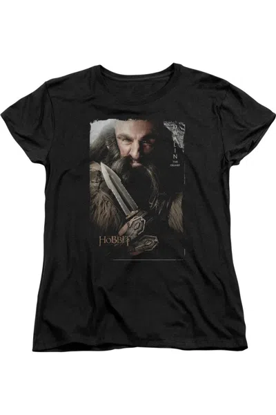 Gildan The Hobbit Dwalin Short Sleeve Womens Tee / T-shirt In Black