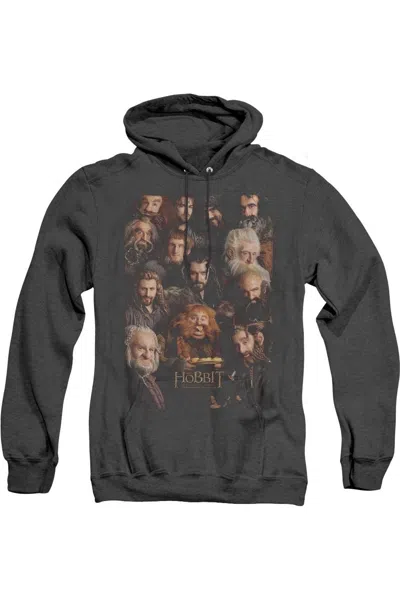 Gildan The Hobbit Dwarves Poster Adult Heather Hoodie / Hooded Sweatshirt In Black
