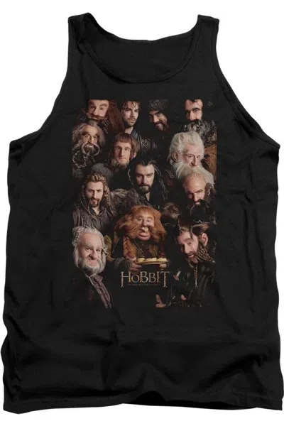 Gildan The Hobbit Dwarves Poster Adult Tank Top In Black