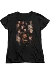 Gildan The Hobbit Dwarves Poster Short Sleeve Womens Tee / T-shirt In Black