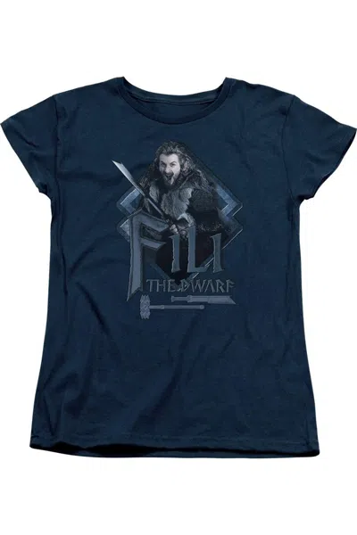Gildan The Hobbit Fili Short Sleeve Womens Tee / T-shirt In Blue