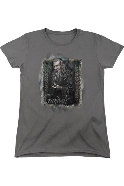 Gildan The Hobbit Gandalf Short Sleeve Womens Tee / T-shirt In Pink