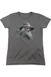 Gildan The Hobbit Gandalf The Grey Short Sleeve Womens Tee / T-shirt In Pink