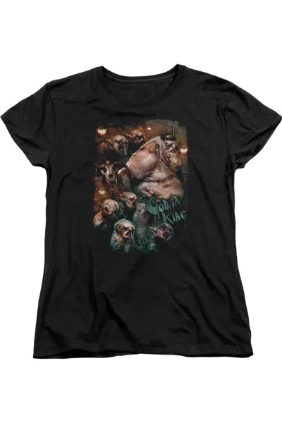 Gildan The Hobbit Goblin King Short Sleeve Womens Tee / T-shirt In Black