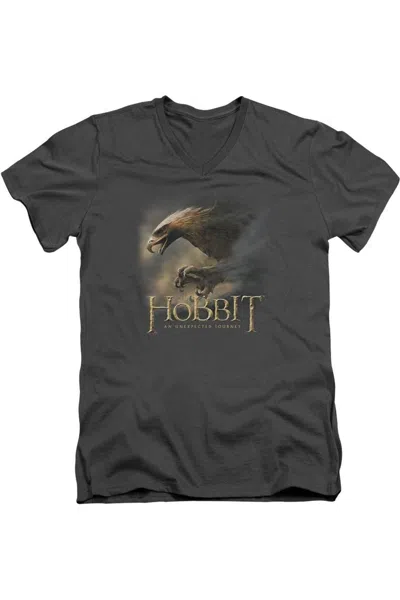 Gildan The Hobbit Great Eagle Short Sleeve Adult V Neck Tee / T-shirt In Pink