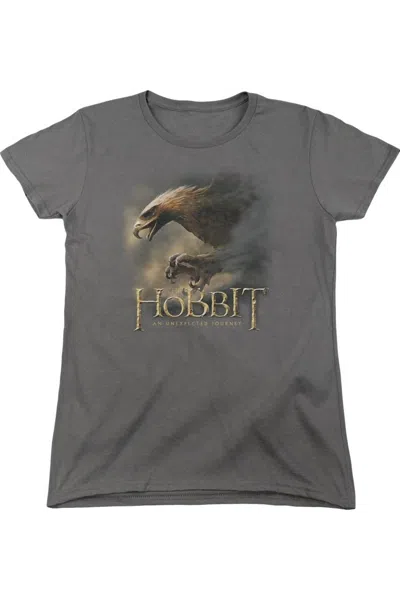 Gildan The Hobbit Great Eagle Short Sleeve Womens Tee / T-shirt In Gray