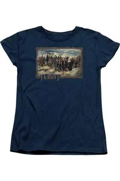Gildan The Hobbit Hobbit & Company Short Sleeve Womens Tee / T-shirt In Blue