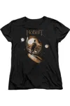 Gildan The Hobbit Hobbit Hole Short Sleeve Womens Tee / T-shirt In Black