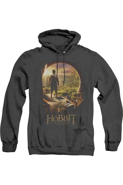 Gildan The Hobbit Hobbit In Door Adult Heather Hoodie / Hooded Sweatshirt In Black