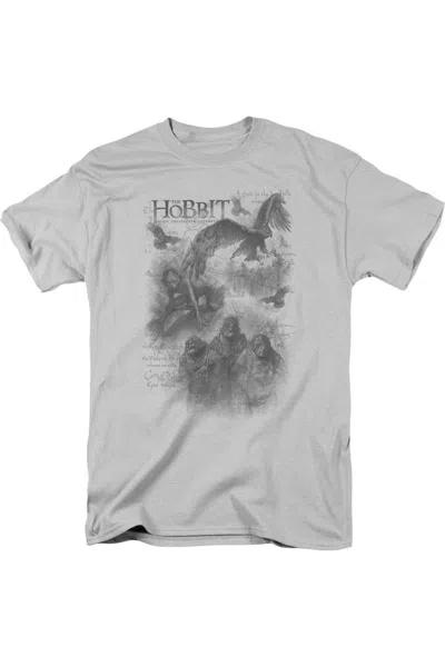 Gildan The Hobbit Hobbit Sketches Short Sleeve Adult Tee / T-shirt In Silver