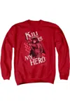 Gildan The Hobbit Kili Is My Hero Adult Crewneck Sweatshirt In Red