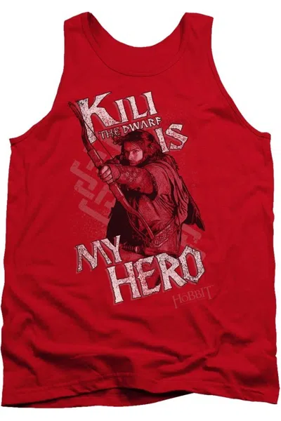 Gildan The Hobbit Kili Is My Hero Adult Tank Top In Red