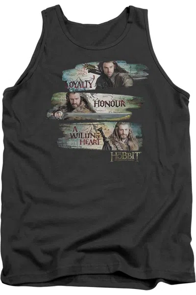 Gildan The Hobbit Loyalty And Honour Adult Tank Top In Pink