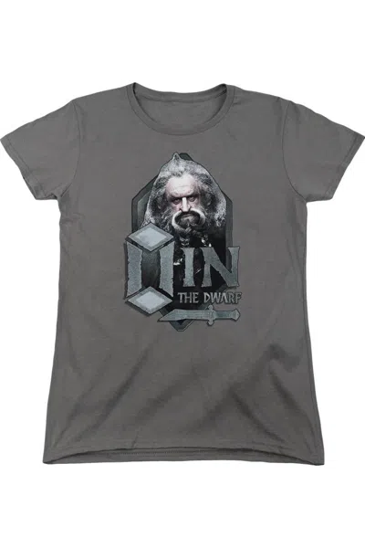 Gildan The Hobbit Oin Short Sleeve Womens Tee / T-shirt In Gray