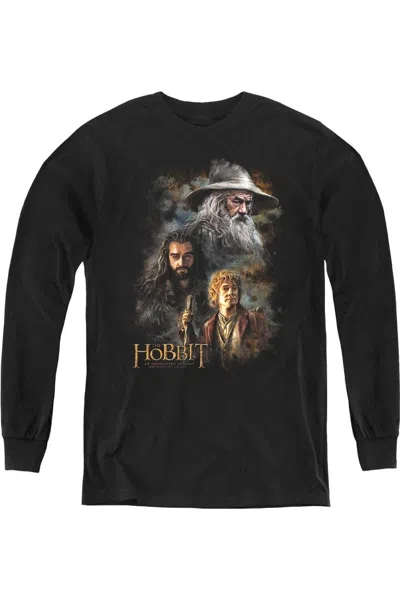 Gildan Kids' The Hobbit Painting Youth Long Sleeve Tee / T-shirt In Black