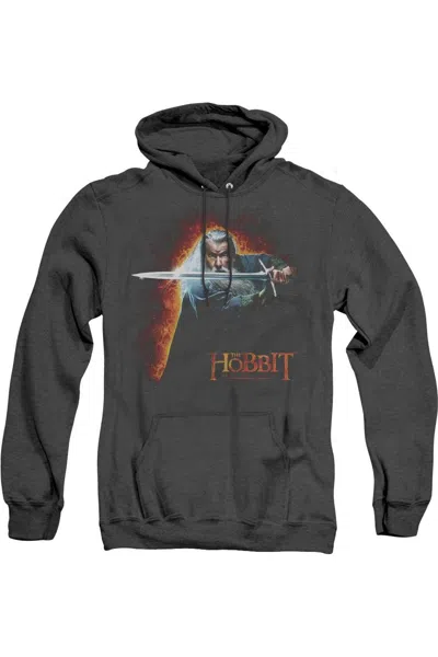 Gildan The Hobbit Secret Fire Adult Heather Hoodie / Hooded Sweatshirt In Black