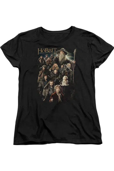 Gildan The Hobbit Somber Company Short Sleeve Womens Tee / T-shirt In Black