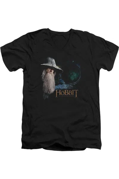 Gildan The Hobbit The Door Short Sleeve Adult V Neck Tee / T-shirt In Black