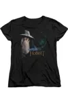 Gildan The Hobbit The Door Short Sleeve Womens Tee / T-shirt In Black