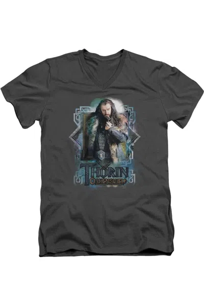 Gildan The Hobbit Thorin Oakenshield Short Sleeve Adult V Neck Tee / T-shirt In Pink