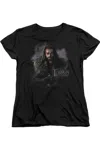 Gildan The Hobbit Thorin Oakenshield Short Sleeve Womens Tee / T-shirt In Black