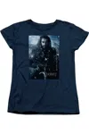 Gildan The Hobbit Thorin Poster Short Sleeve Womens Tee / T-shirt In Blue