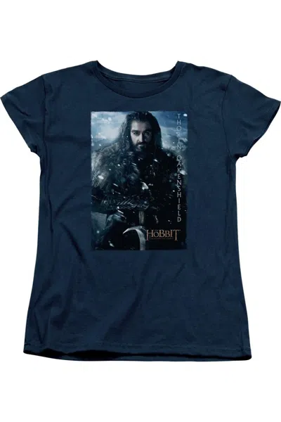 Gildan The Hobbit Thorin Poster Short Sleeve Womens Tee / T-shirt In Blue