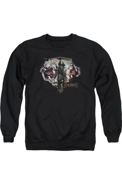 Gildan The Hobbit Three Dwarves Adult Crewneck Sweatshirt In Black