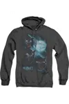 Gildan The Hobbit Three Warg Moon Adult Heather Hoodie / Hooded Sweatshirt In Black