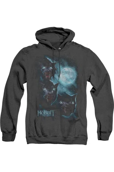Gildan The Hobbit Three Warg Moon Adult Heather Hoodie / Hooded Sweatshirt In Black