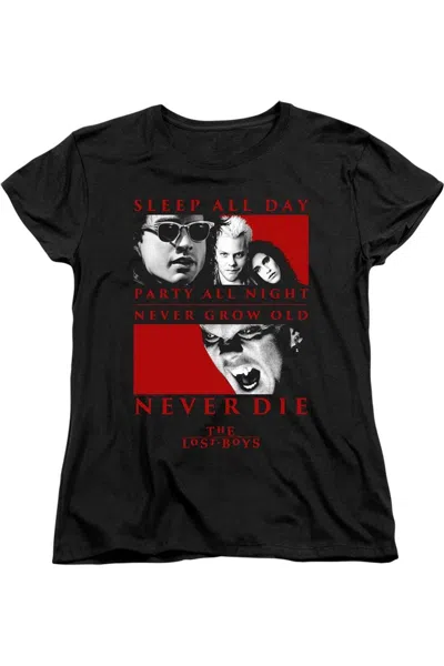 Gildan The Lost Boys Never Die Short Sleeve Women´s Tee / T-shirt In Black