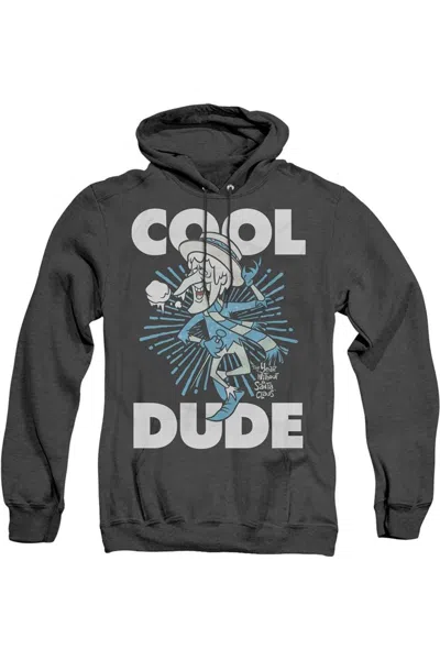 Gildan The Year Without A Santa Claus Cool Dude Adult Heather Hoodie / Hooded Sweatshirt In Black