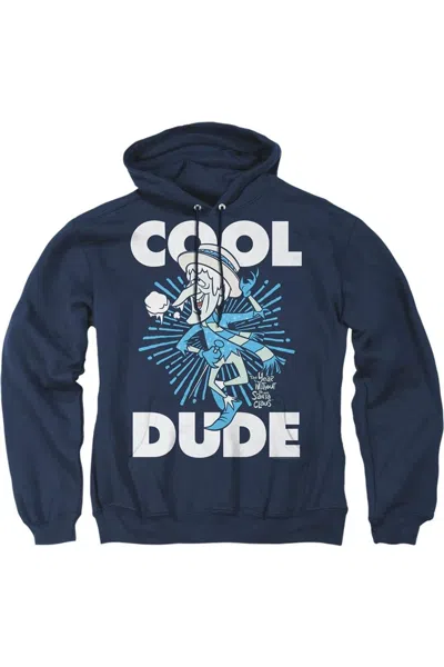 Gildan The Year Without A Santa Claus Cool Dude Adult Pull Over Hoodie / Hooded Sweatshirt In Blue