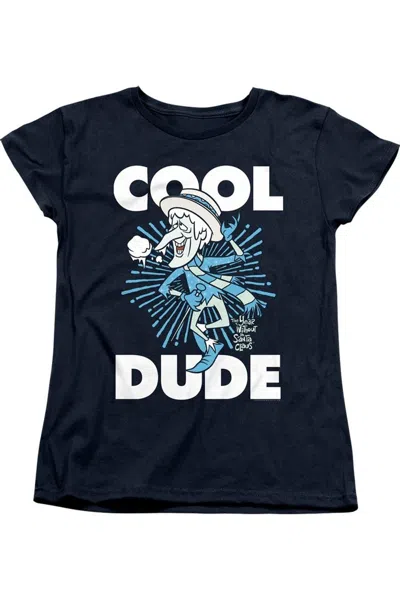 Gildan The Year Without A Santa Claus Cool Dude Short Sleeve Women´s Tee / T-shirt In Blue
