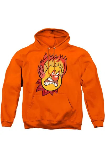 Gildan The Year Without A Santa Claus Heat Miser Adult Pull Over Hoodie / Hooded Sweatshirt In Orange
