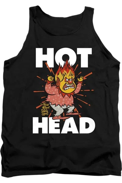 Gildan The Year Without A Santa Claus Hot Head Adult Tank Top In Black