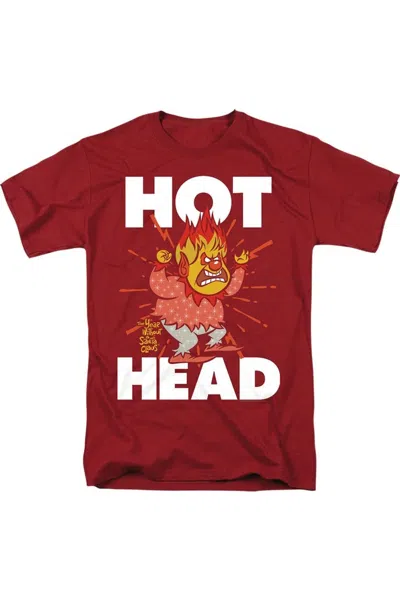 Gildan The Year Without A Santa Claus Hot Head Short Sleeve Adult Tee / T-shirt In Red