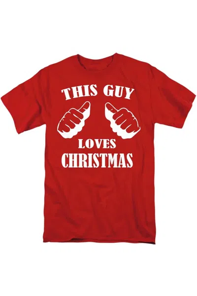 Gildan This Guy Loves Christmas Unisex Adult T-shirt In Red