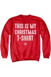 Gildan This Is My Christmas T-shirt Unisex Adult Crewneck Sweatshirt Sweater In Red