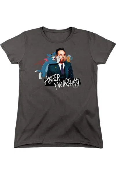 Gildan Tom And Jerry Movie Anger Management Short Sleeve Women´s Tee / T-shirt In Gray