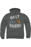 Gildan Tom And Jerry Movie Best Frenemies Adult Pull Over Hoodie / Hooded Sweatshirt In Pink