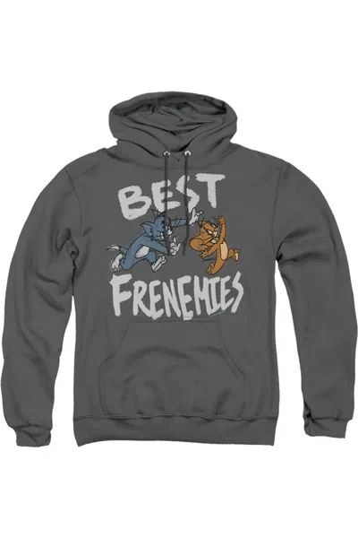 Gildan Tom And Jerry Movie Best Frenemies Adult Pull Over Hoodie / Hooded Sweatshirt In Pink