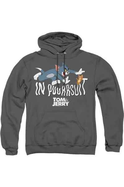 Gildan Tom And Jerry Movie In Pursuit Adult Pull Over Hoodie / Hooded Sweatshirt In Gray
