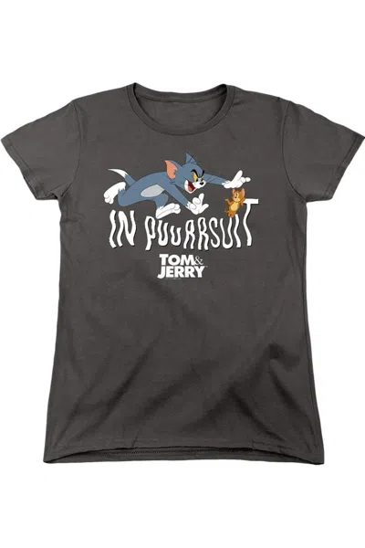 Gildan Tom And Jerry Movie In Pursuit Short Sleeve Women´s Tee / T-shirt In Pink