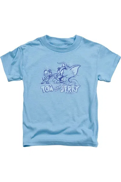 Gildan Kids' Tom And Jerry Sketchy Short Sleeve Toddler Tee / T-shirt In Blue