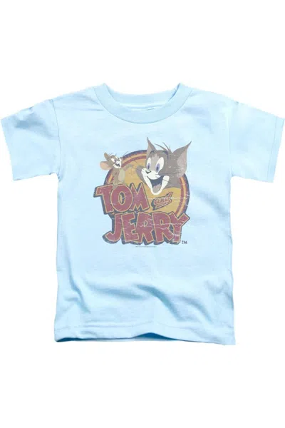 Gildan Kids' Tom And Jerry Water Damaged Short Sleeve Toddler Tee / T-shirt In Blue