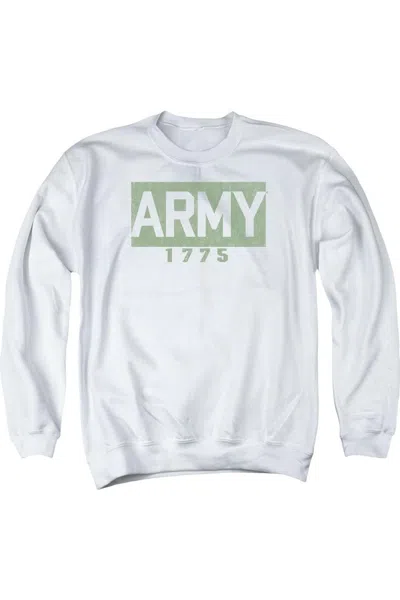 Gildan U. S. Army Block Adult Crewneck Sweatshirt In White