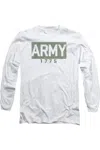 Gildan U. S. Army Block Long Sleeve Adult Tee / T-shirt In White